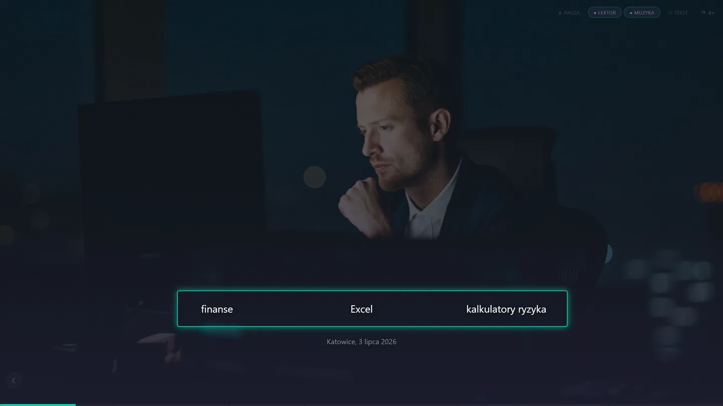 Prezentacja Silesia Pulse — sylwetka inwestora i trzy hasła: finanse, Excel, kalkulatory ryzyka